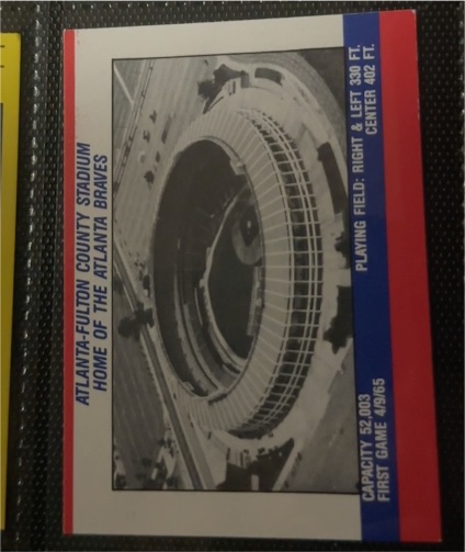 1988 Fleer Ballpark/Sticker Atlanta Braves #49 — front