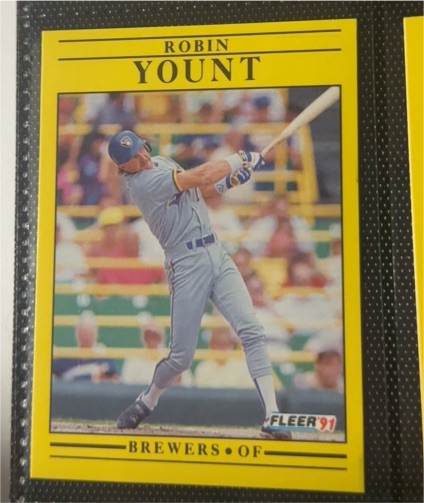 1991 Fleer #601 Robin Yount Milwaukee Brewers — front