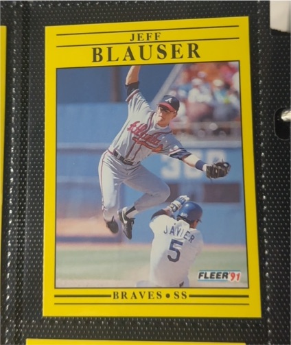 1991 Fleer #361 Jeff Blauser — front