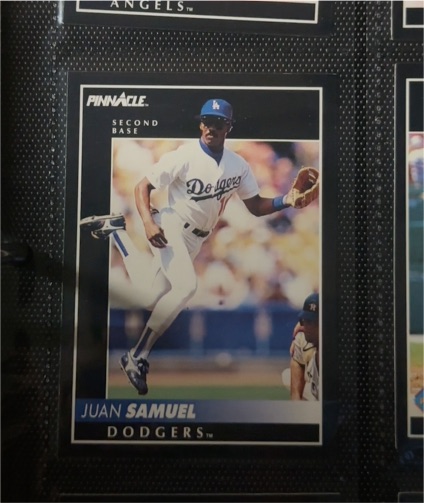 1992 Pinnacle Juan Samuel #not visible — front