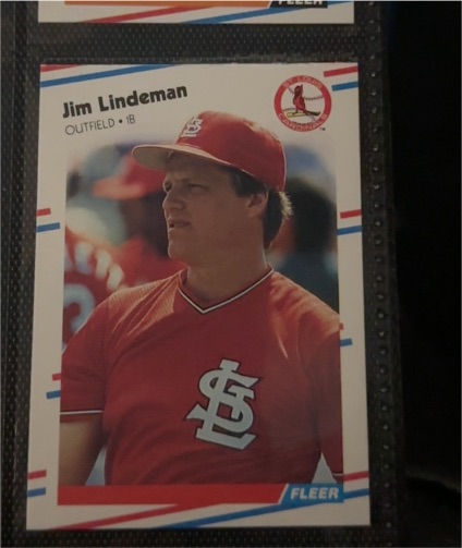 1988 Fleer #39 Jim Lindeman — front