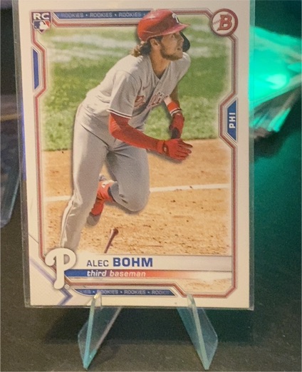 2021 Bowman #2 Alec Bohm Rookie Card — front