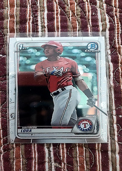 2020 Bowman Chrome #BCP-52 Bayron Lora — front