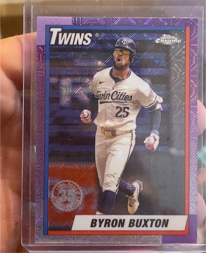2025 Topps Series 1 - 1990 Topps Chrome Silver Pack #T90C-74 Byron Buxton — front