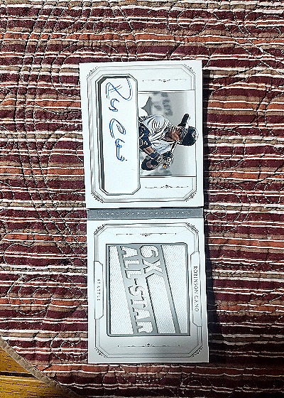 2021 Panini National Treasures Joe Sewell Cut Signatures Booklet SSP 3/5 — front