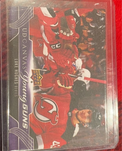 2023-24 Upper Deck Series 2 UD Canvas Young Guns #C213 Luke Hughes — front