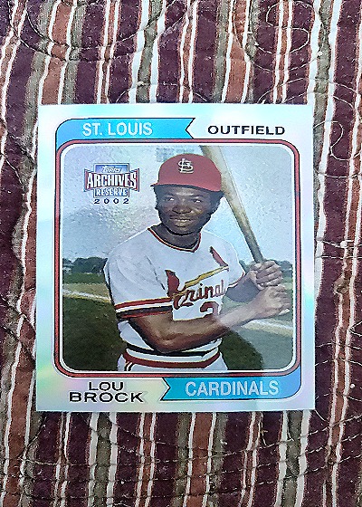 2002 Topps Archives Reserve #95 Lou Brock — front