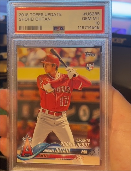 2018 Topps Update #US285 Shohei Ohtani Rookie Debut — front