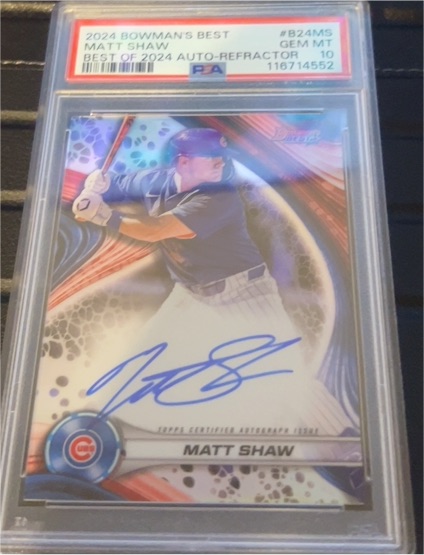 2024 Bowman's Best #B24-MS Matt Shaw — front