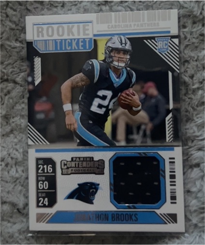 2024 Panini Contenders #RTS-JBS Jonathon Brooks Rookie Ticket — front