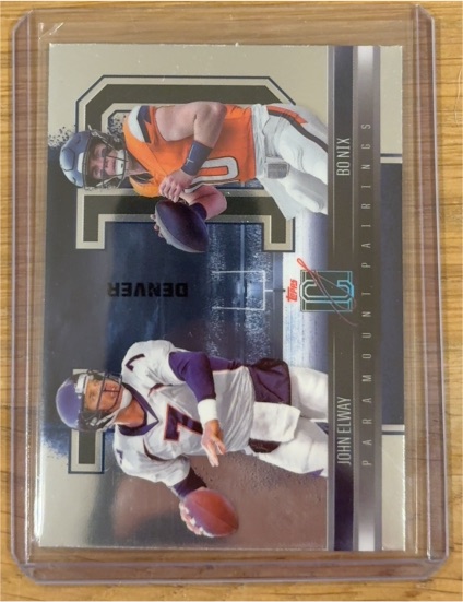 2024 Topps Signature Class #PP-2 John Elway/Bo Nix Paramount Pairings — front