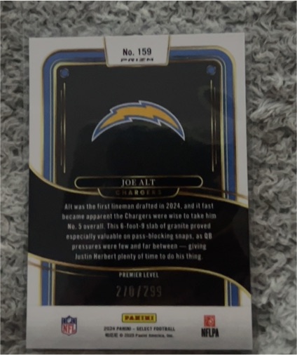 2024 Panini Select Premier Level #159 Joe Alt — front