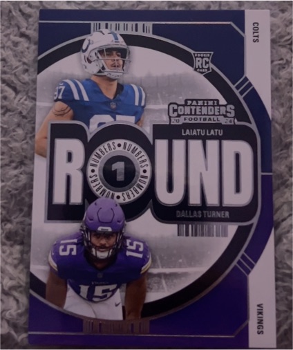 2024 Panini Contenders Round Numbers #5 Laiatu Latu / Dallas Turner — front