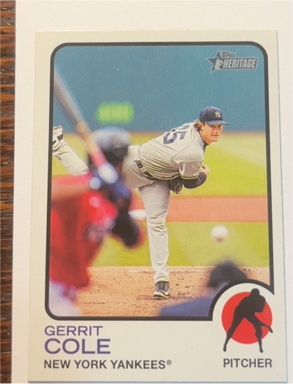 2022 Topps Heritage #OB-GC Gerrit Cole — front