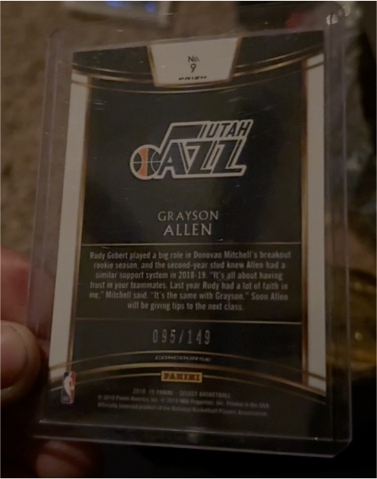 2018-19 Panini Select Concourse #9 Grayson Allen Rookie RC — front