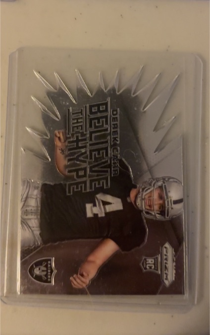 2014 Panini Prizm #BH15 Derek Carr Believe The Hype — front