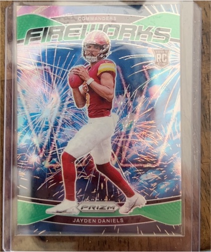 2024 Panini Prizm Fireworks #24 Jayden Daniels — front