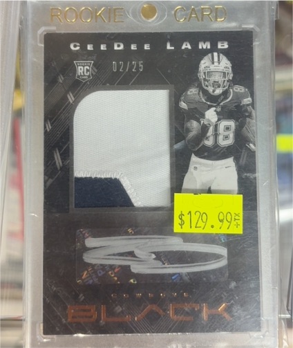 2020 Panini Black #214 CeeDee Lamb — front