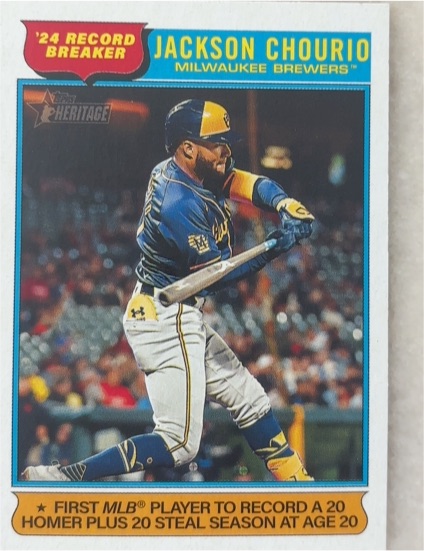 2025 Topps Heritage #5 Jackson Chourio — front