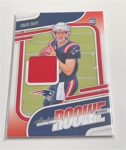 2024 Panini Absolute Rookie Materials #ARM-DME Drake Maye — front
