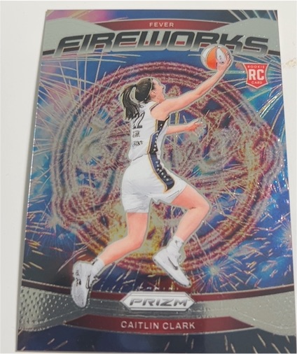 2024 Panini Prizm WNBA Fireworks #13 Caitlin Clark — front