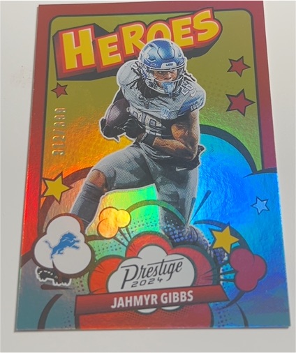 2024 Panini Prestige Heroes #3 Jahmyr Gibbs — front