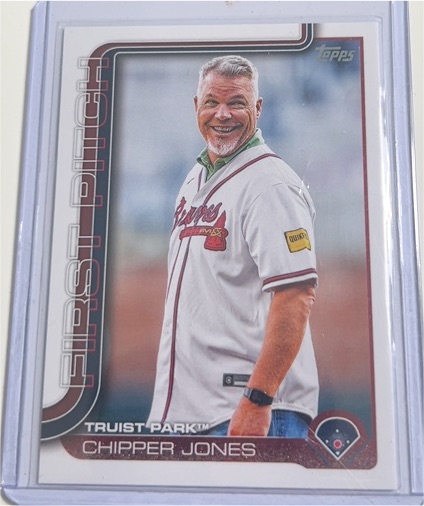 2025 Topps Series 1 #FP-7 Chipper Jones First Pitch — front