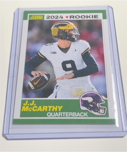 2024 Score 35th Anniversary Rookie #8 J.J. McCarthy — front