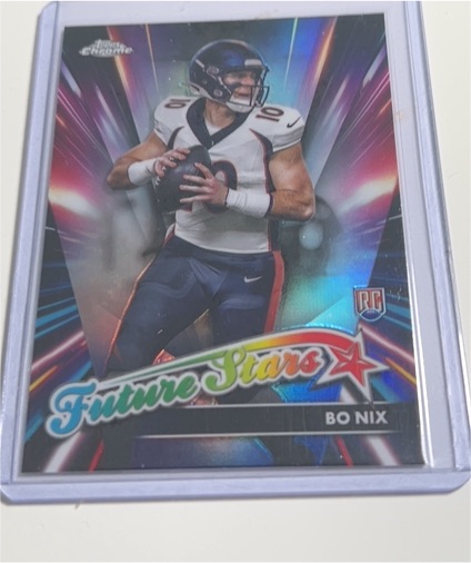 2024 Topps Chrome #FS-4 Bo Nix Future Stars Rookie — front