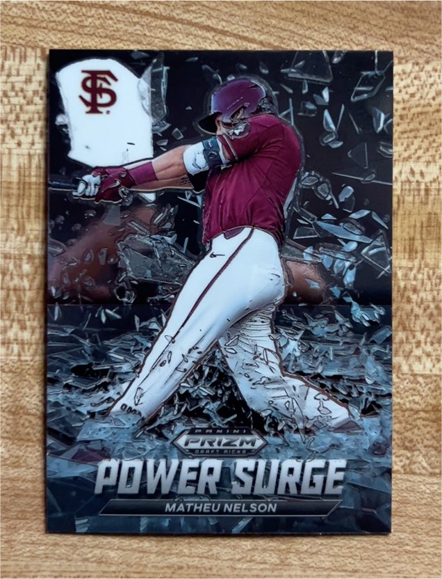 2021 Panini Prizm Draft Picks Power Surge #PS-MN Matheu Nelson — front