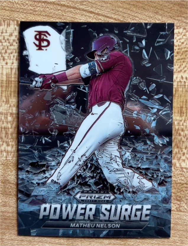 2021 Panini Prizm Draft Picks #PS-MN Matheu Nelson Power Surge — front