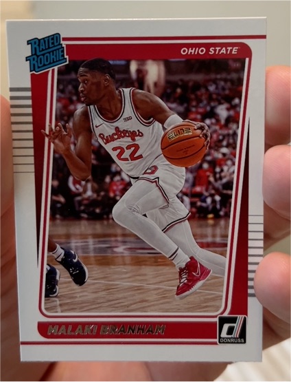 2022 Panini Chronicles Draft Picks Donruss Rated Rookie #18 Malaki Branham — front