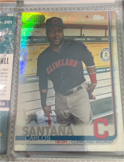 2019 Topps #585 Carlos Santana — front