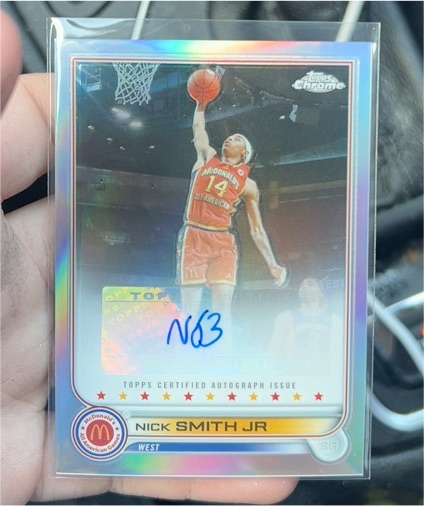 2022 Topps Chrome McDonald's All American #CA-NS Nick Smith Jr — front