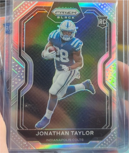 2020 Panini Chronicles Prizm Black #PB-7 Jonathan Taylor — front