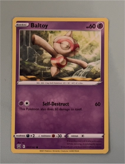 2021 Pokémon Sword & Shield Battle Styles #57 Baltoy — front
