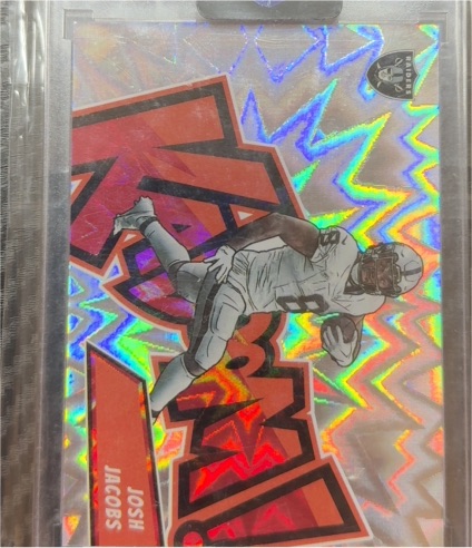 2023 Panini Absolute Kaboom! Horizontal #10 Josh Jacobs — front