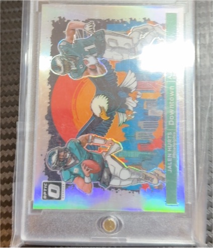 2024 Donruss Optic #4 Jalen Hurts A.J. Brown Dual Downtown — front