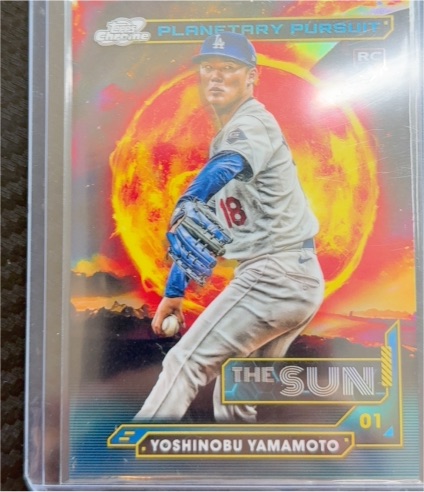 2024 Topps Cosmic Chrome Planetary Pursuit The Sun #PPS-1 Yoshinobu Yamamoto — front