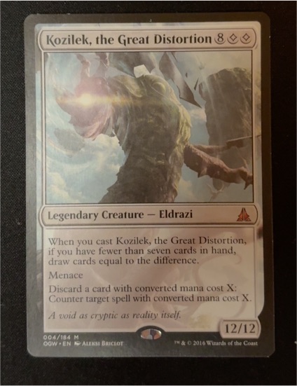 2016 Magic: The Gathering Oath of the Gatewatch #004 Kozilek, the Great Distortion — front