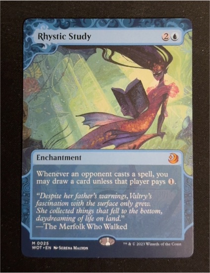 2023 Wilds of Eldraine: Enchanting Tales #25 Rhystic Study — front