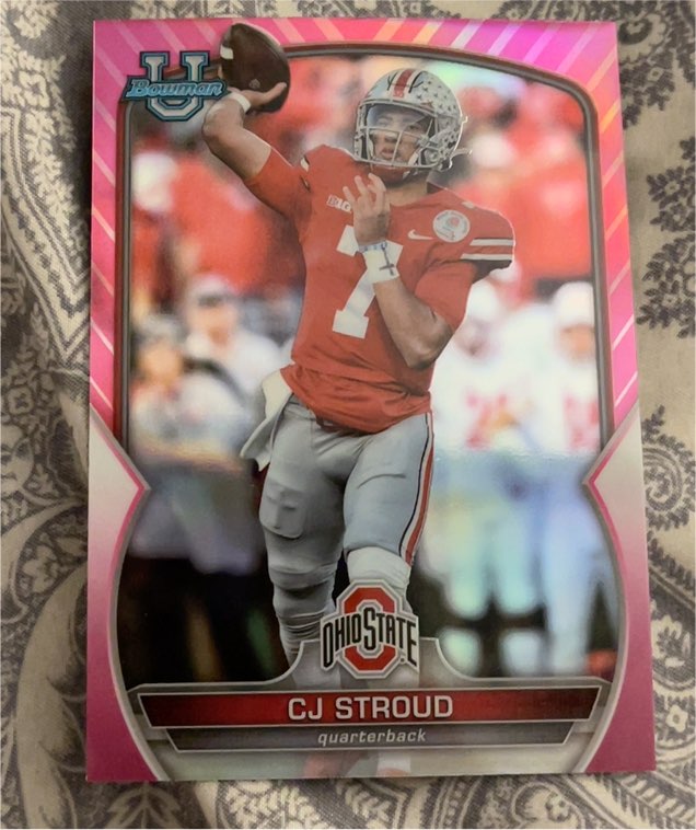 2022 Bowman University Chrome #100 CJ Stroud — front