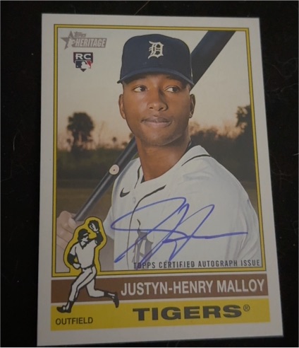 2025 Topps Heritage Real One Auto #ROA-JMAL Justyn-Henry Malloy — front