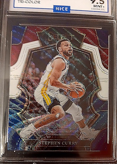 2022-23 Panini Select Premier Level Tri-Color Prizm #127 Stephen Curry — front