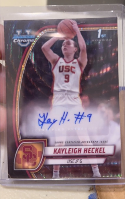 2024-25 Bowman University Chrome #43 Kayleigh Heckel — front