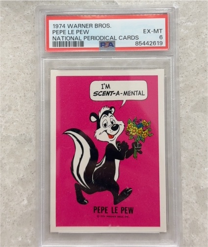 1974 Warner Bros. National Periodical Cards Pepe Le Pew — front