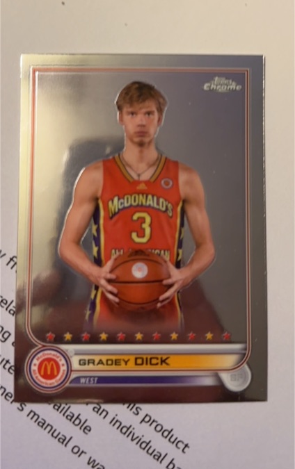 2022 Topps Chrome McDonald's All American #64 Gradey Dick — front
