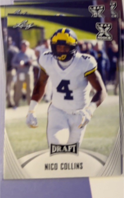 2021 Leaf Draft #29 Nico Collins — front