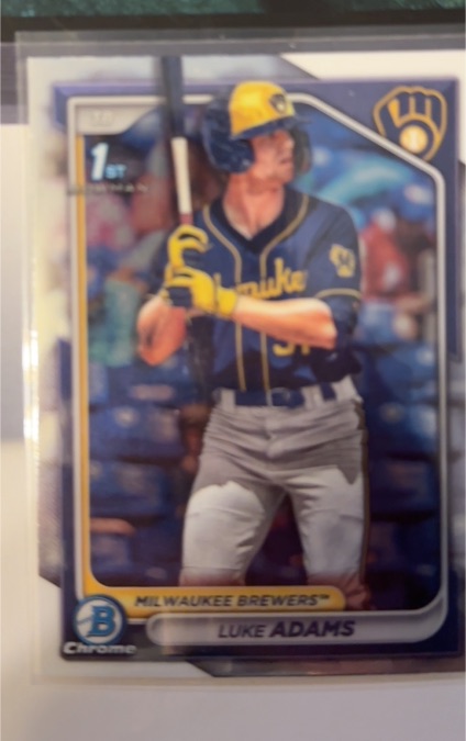 2024 Bowman Chrome #BCP-50 Luke Adams — front