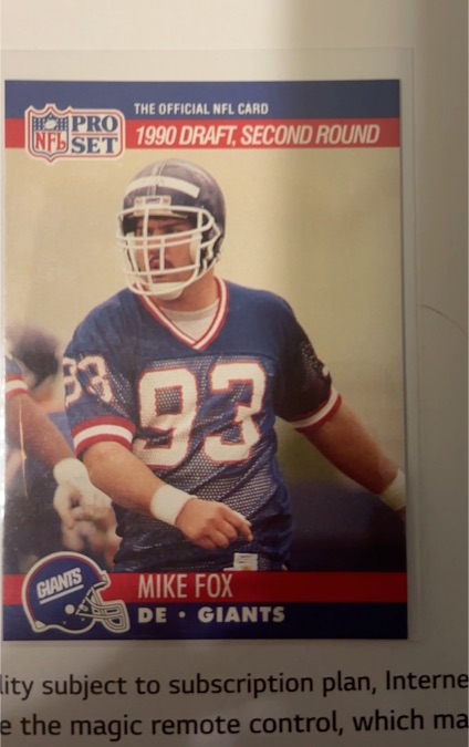 1990 Pro Set #720 Mike Fox — front